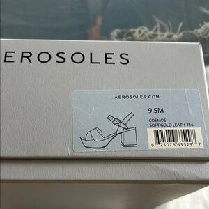 Aerosoles Gold Leather Sandals